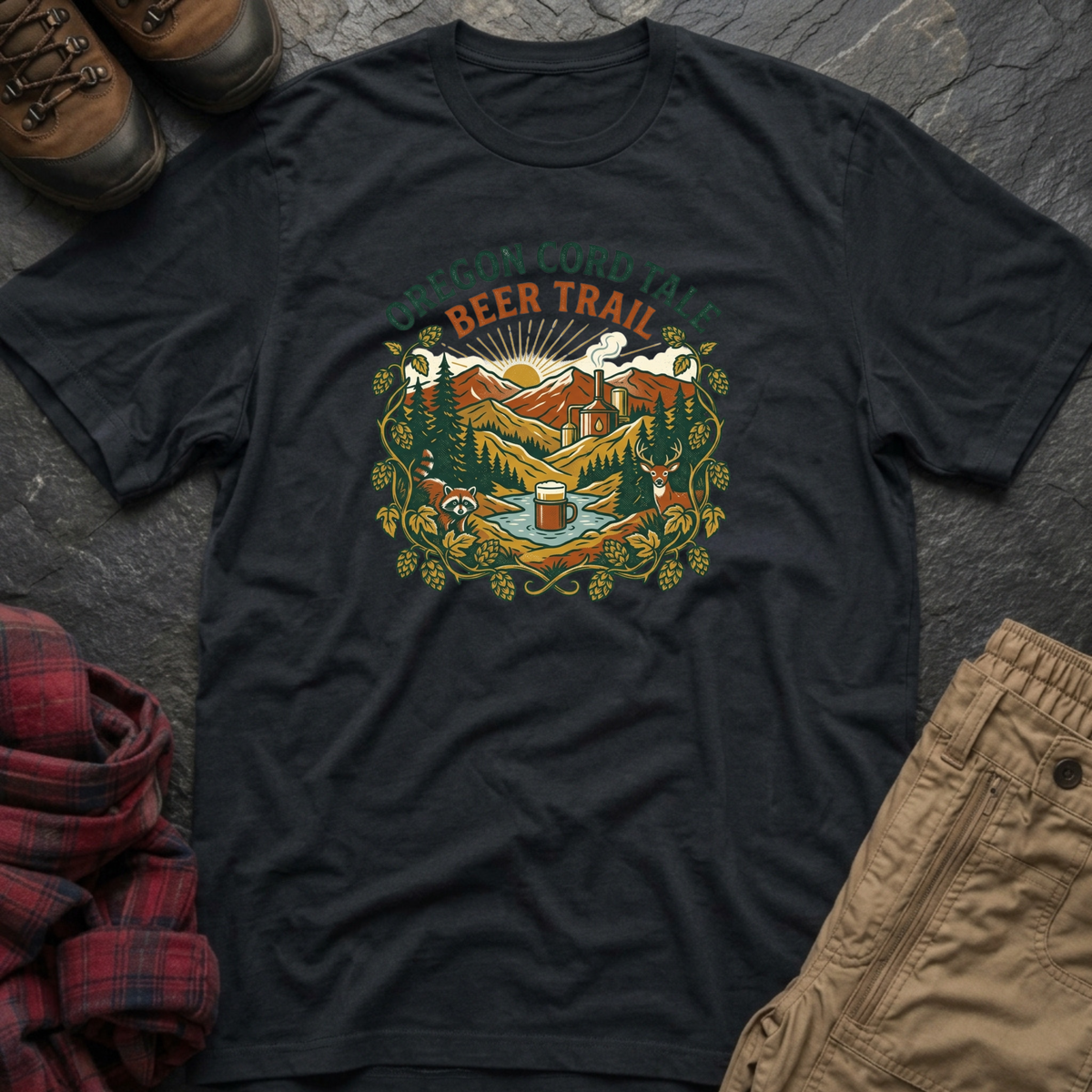 Oregon Cord Tale Beer Trail T-Shirt