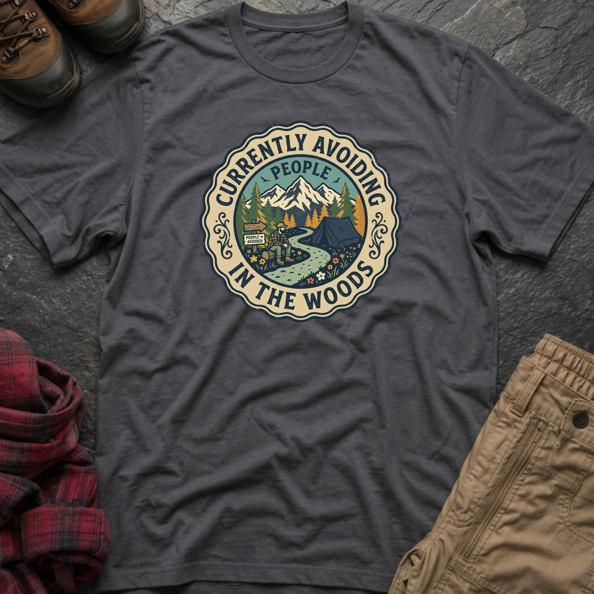 Currently Avoiding People In The Woods T-Shirt