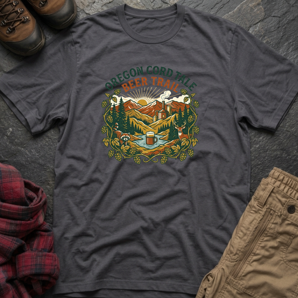 Oregon Cord Tale Beer Trail T-Shirt