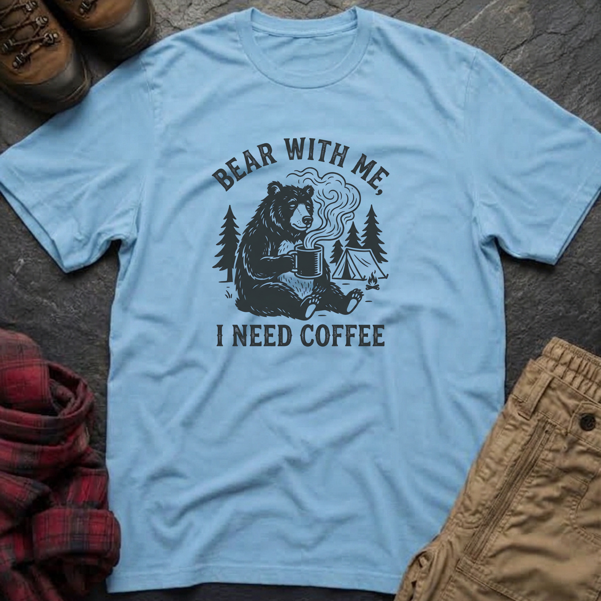 Bear With Me I Need Coffee T-Shirt