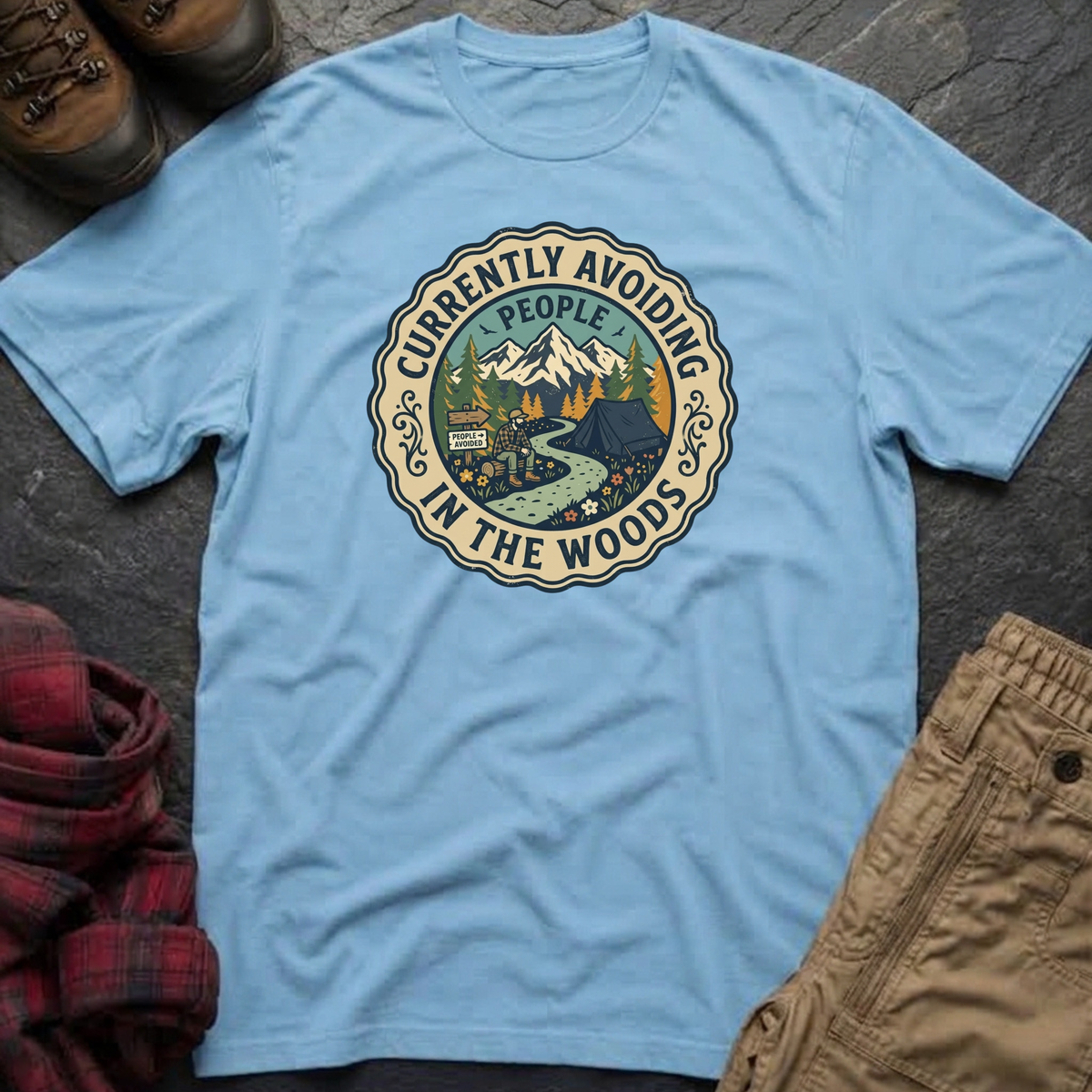 Currently Avoiding People In The Woods T-Shirt