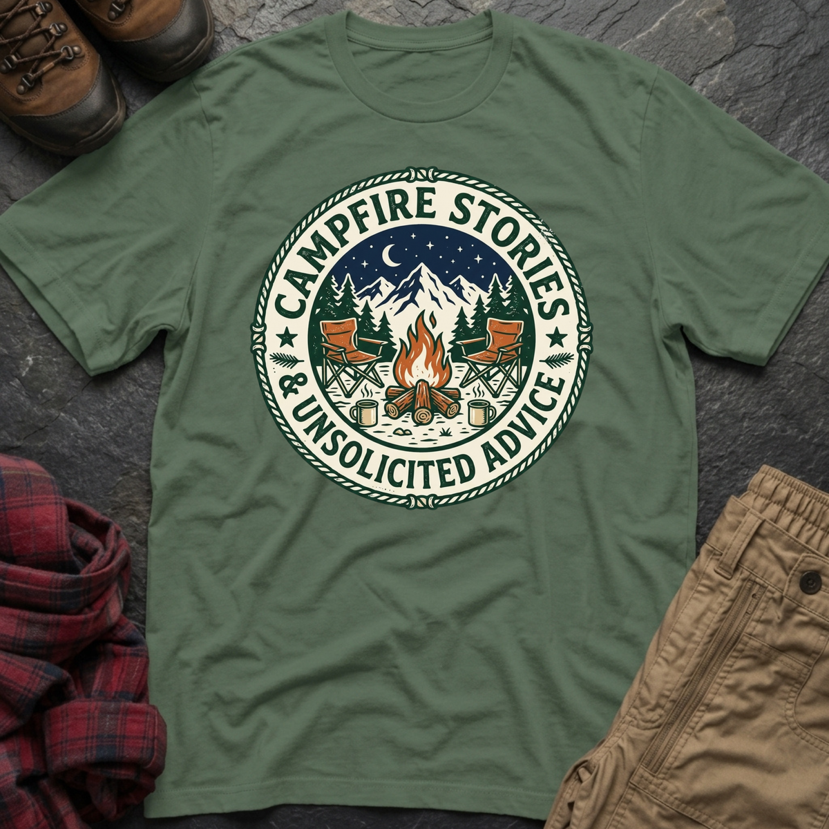 Campfire Stories & Unsolicited Advice T-Shirt