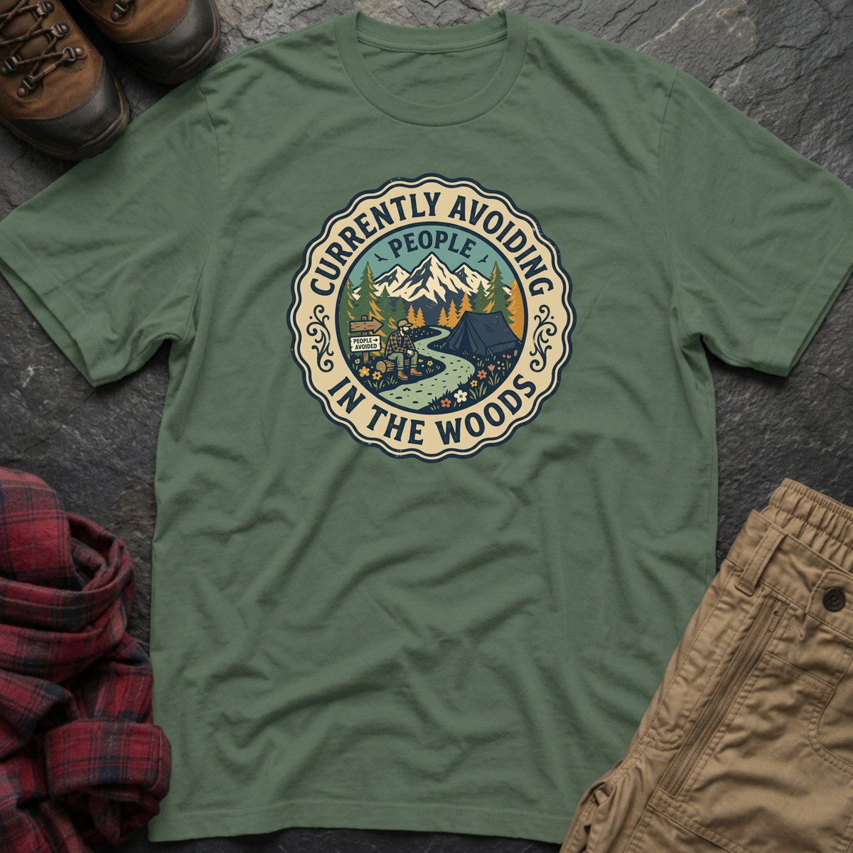 Currently Avoiding People In The Woods T-Shirt