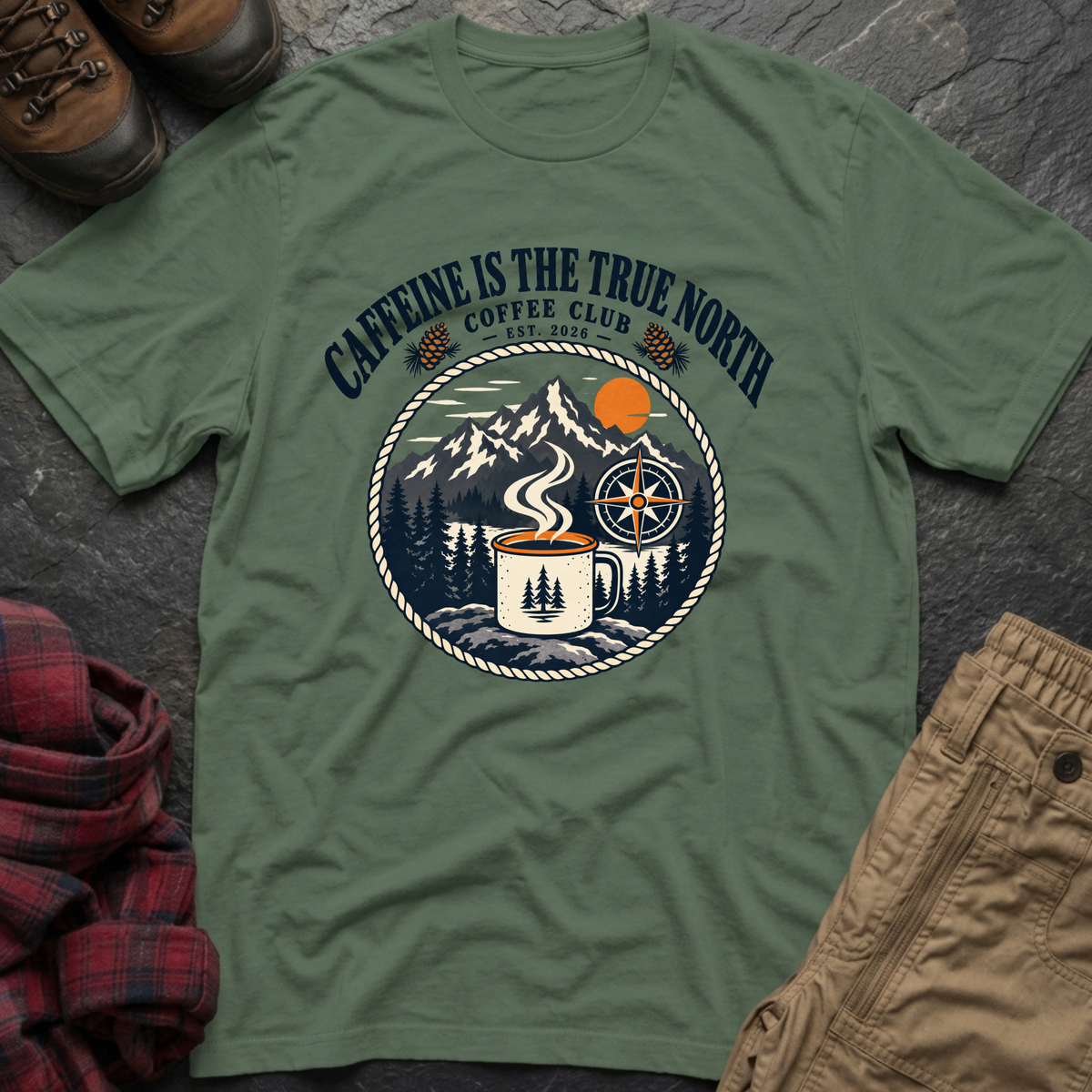 Caffeine Is The True North T-Shirt