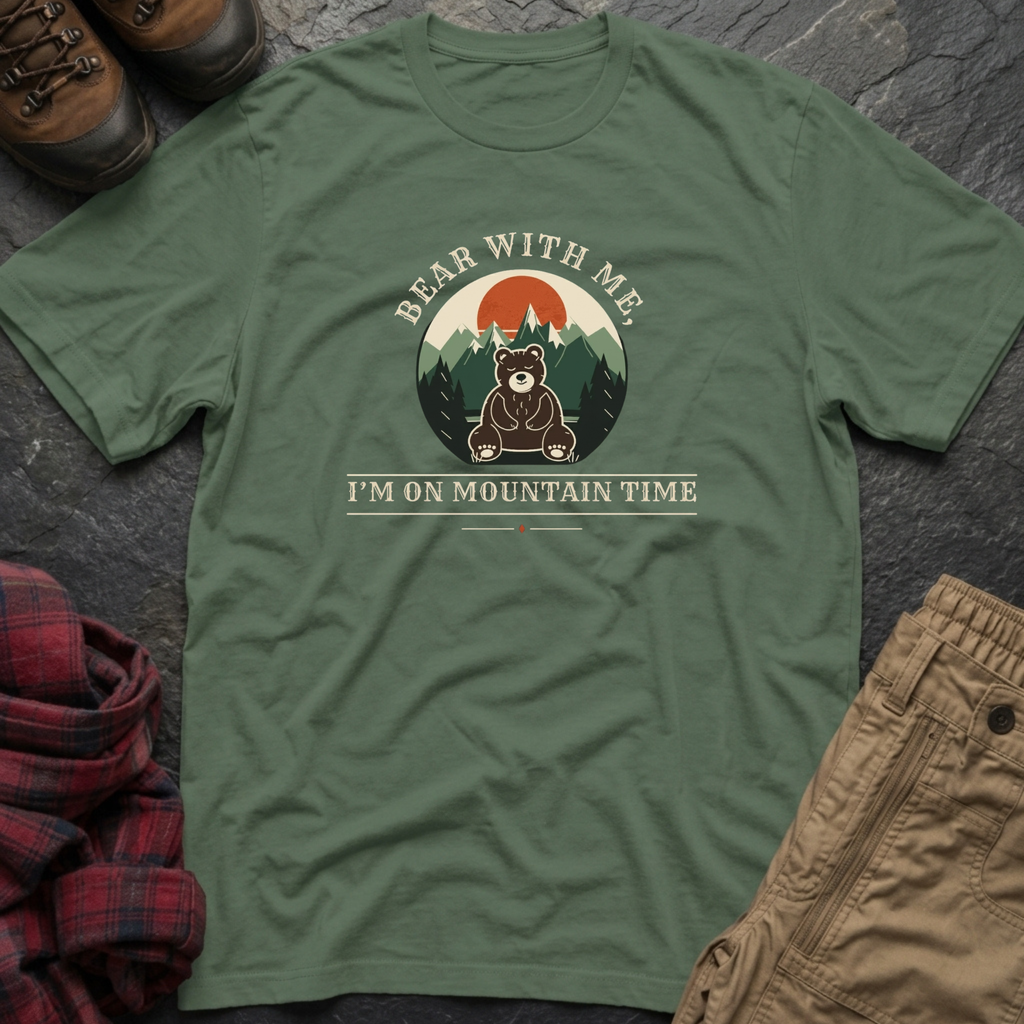 Bear With Me I'm On Mountain Time T-Shirt