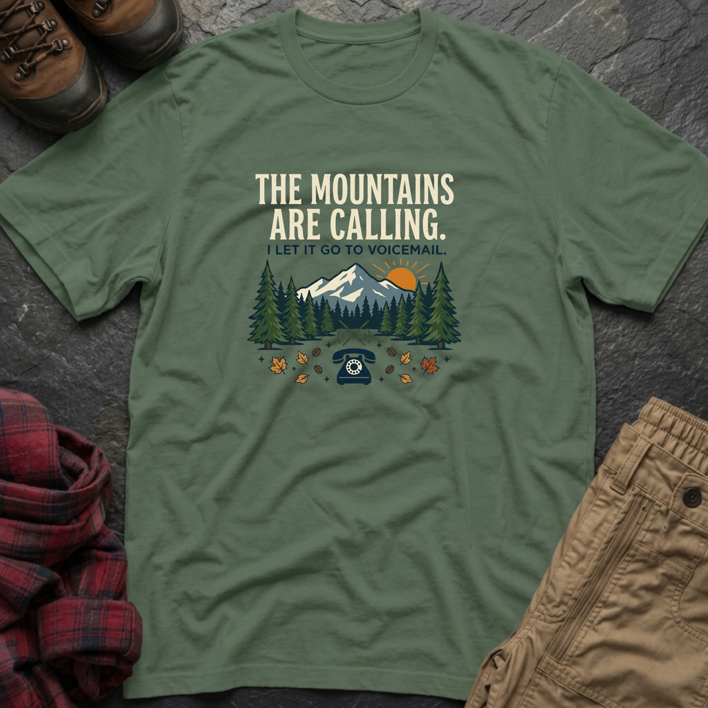 The Mountains Are Calling I Let It Go To Voicemail T-Shirt