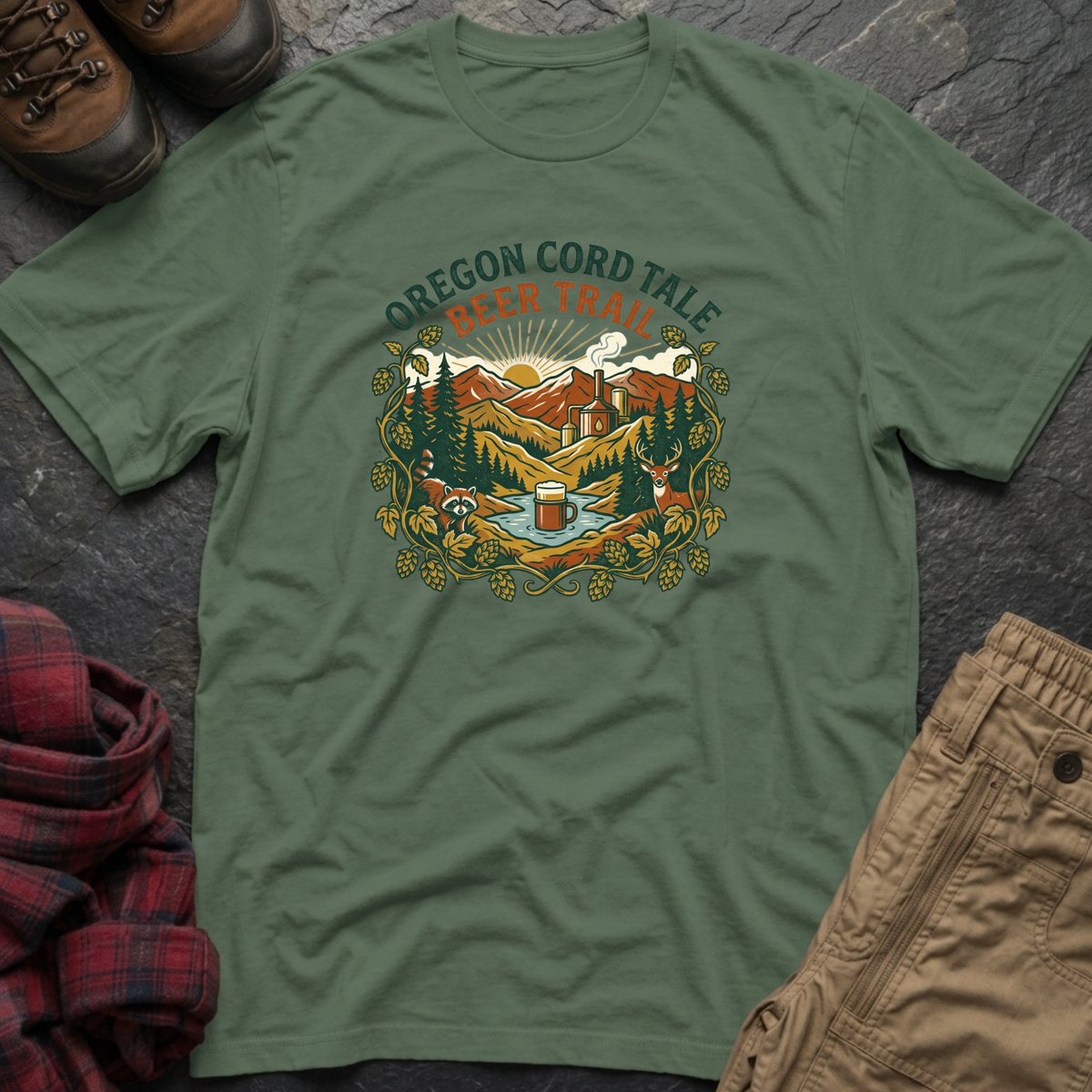 Oregon Cord Tale Beer Trail T-Shirt