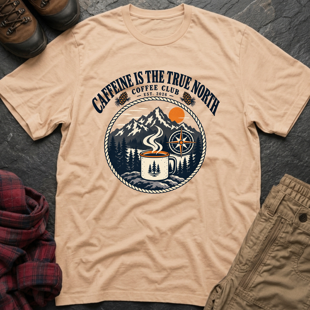 Caffeine Is The True North T-Shirt