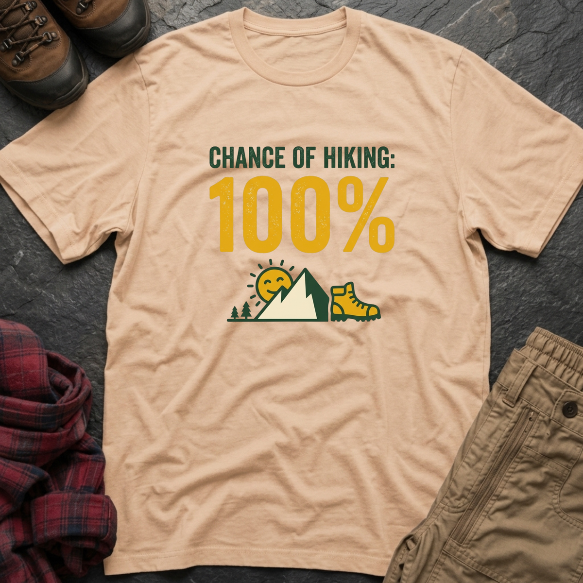 Chance Of Hiking 100% T-Shirt