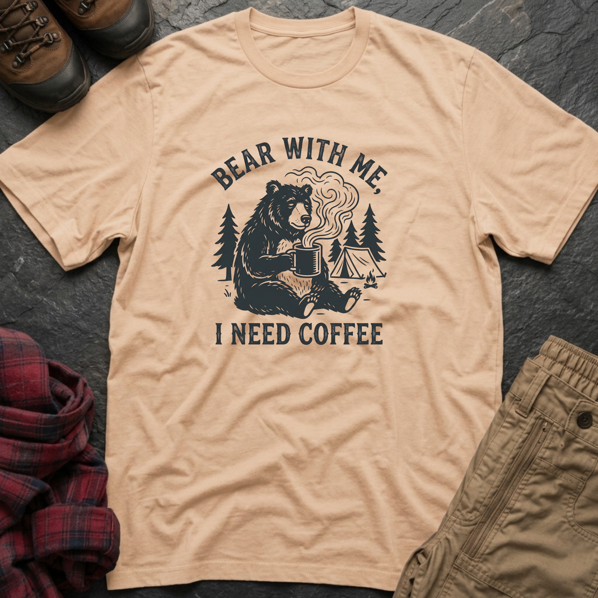 Bear With Me I Need Coffee T-Shirt