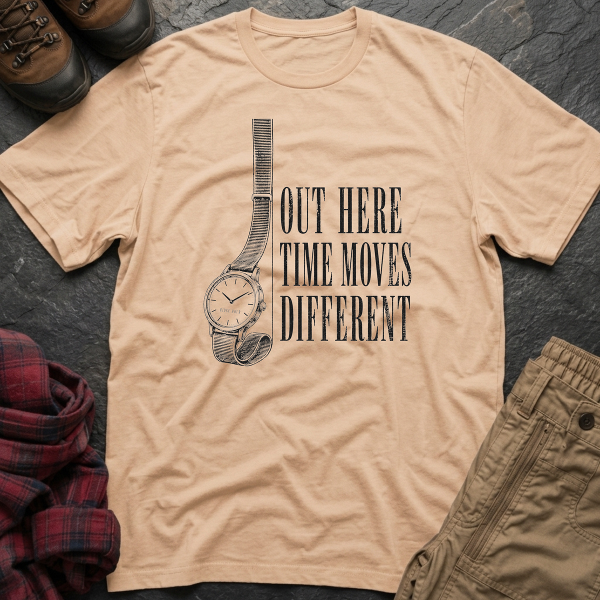 Out Here Time Moves Different T-Shirt