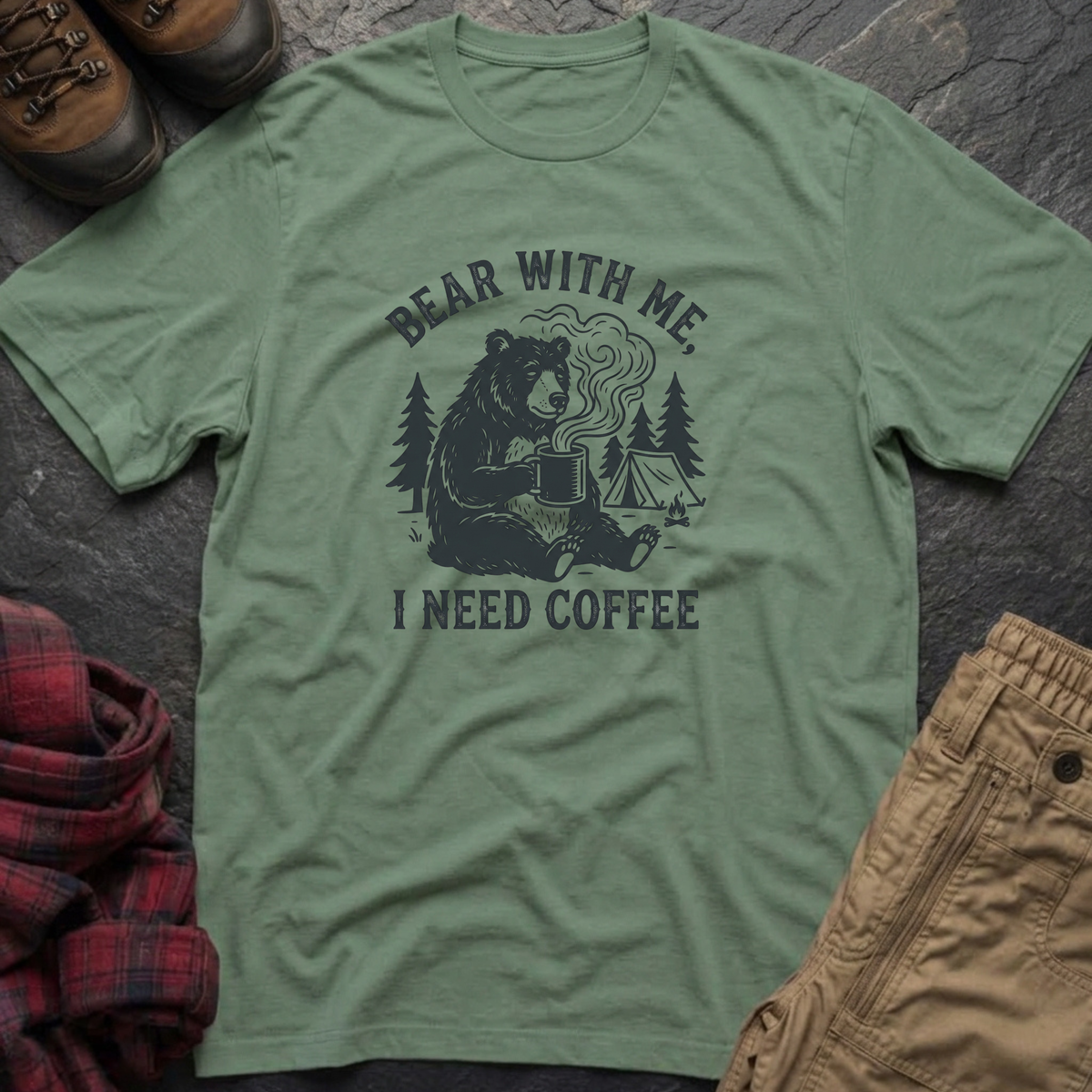 Bear With Me I Need Coffee T-Shirt