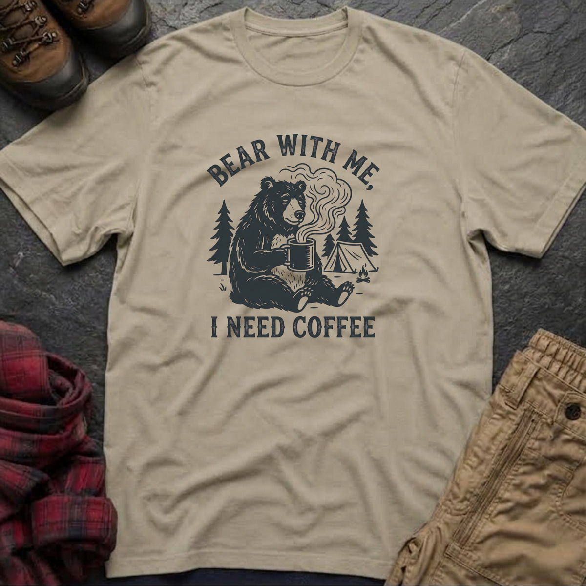 Bear With Me I Need Coffee T-Shirt