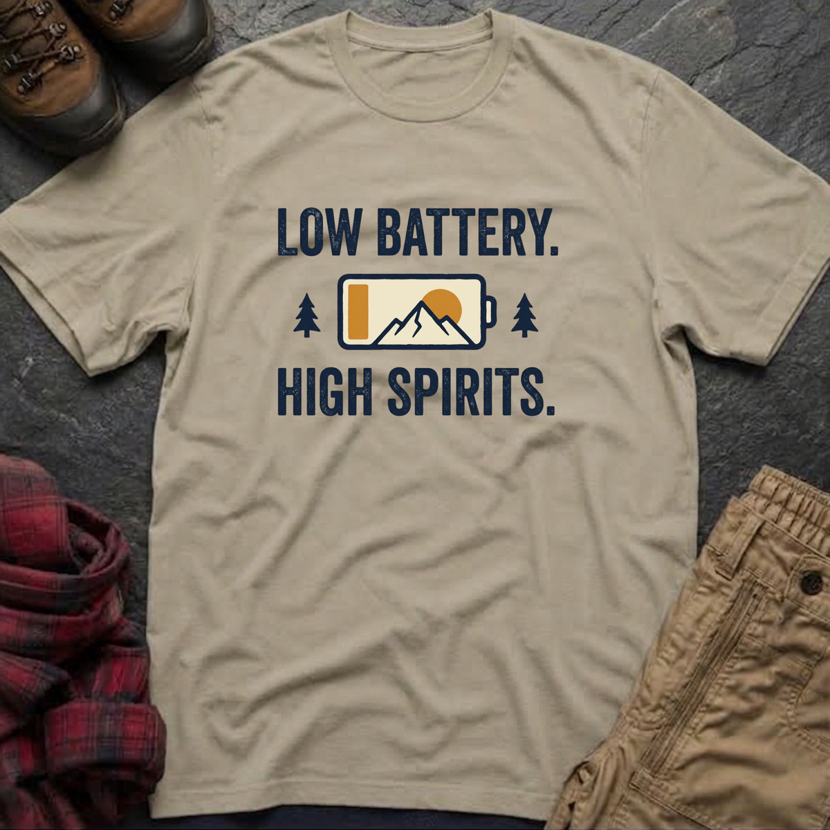 Low Battery High Spirits T-Shirt