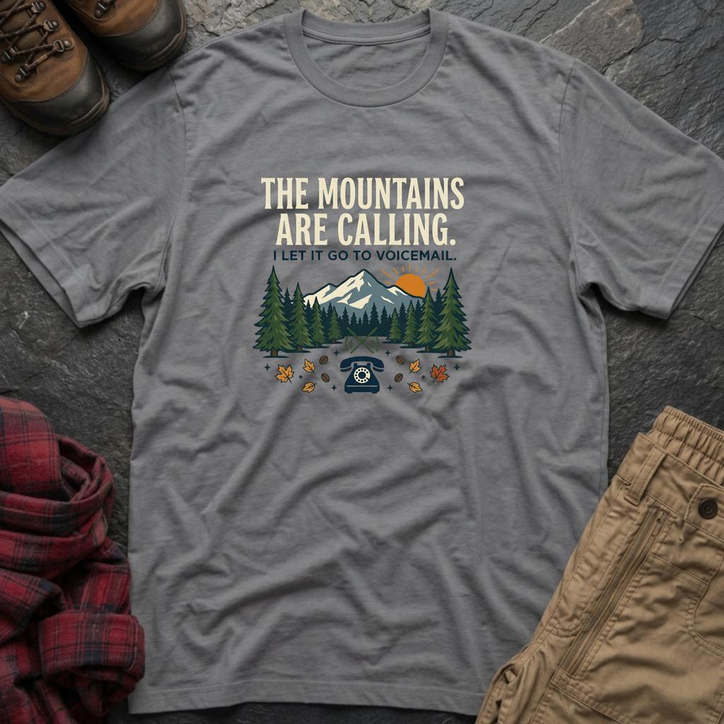 The Mountains Are Calling I Let It Go To Voicemail T-Shirt