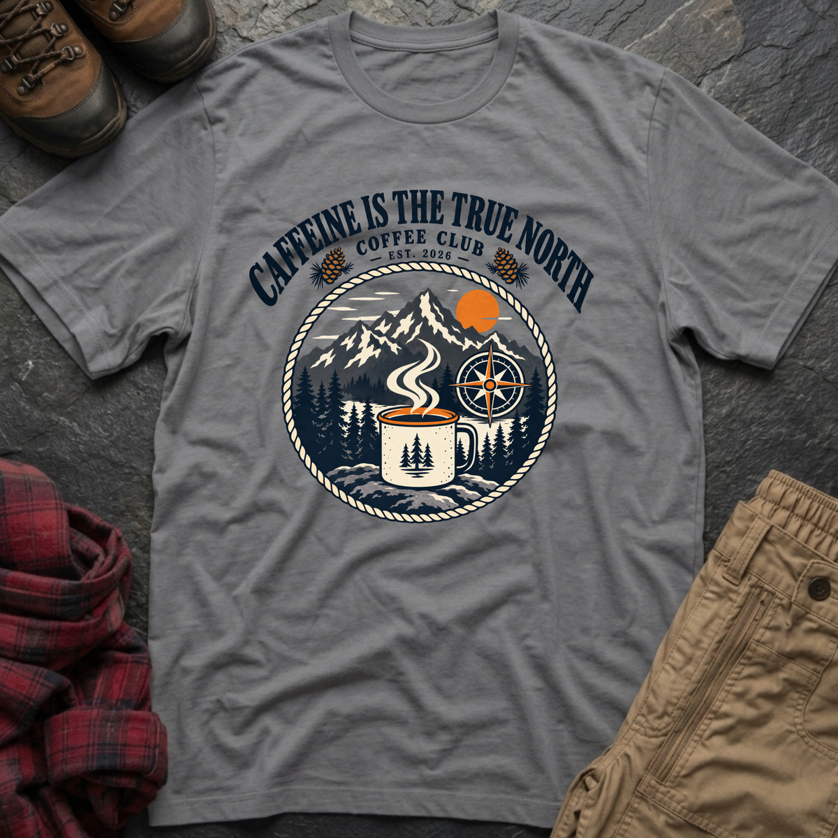 Caffeine Is The True North T-Shirt