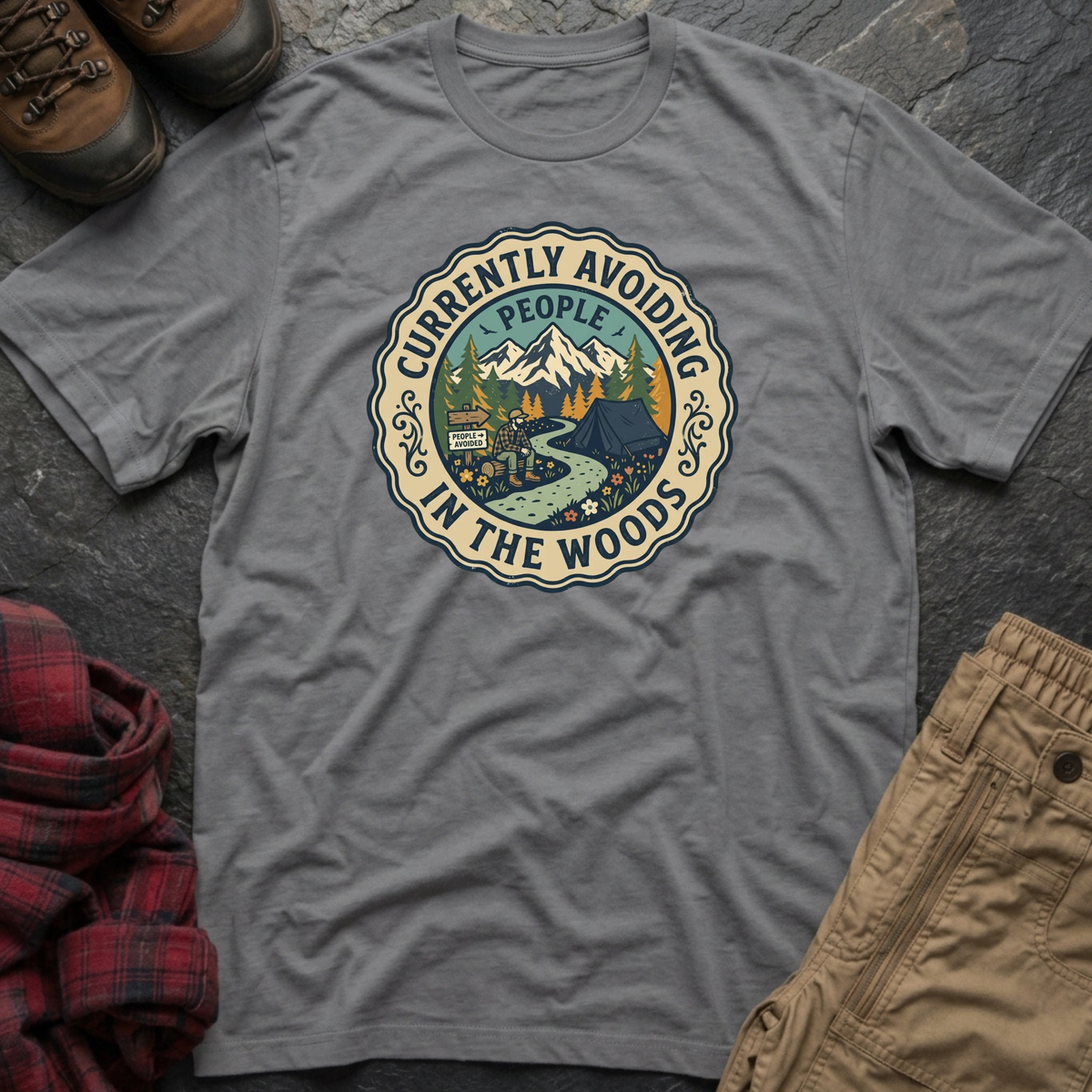 Currently Avoiding People In The Woods T-Shirt