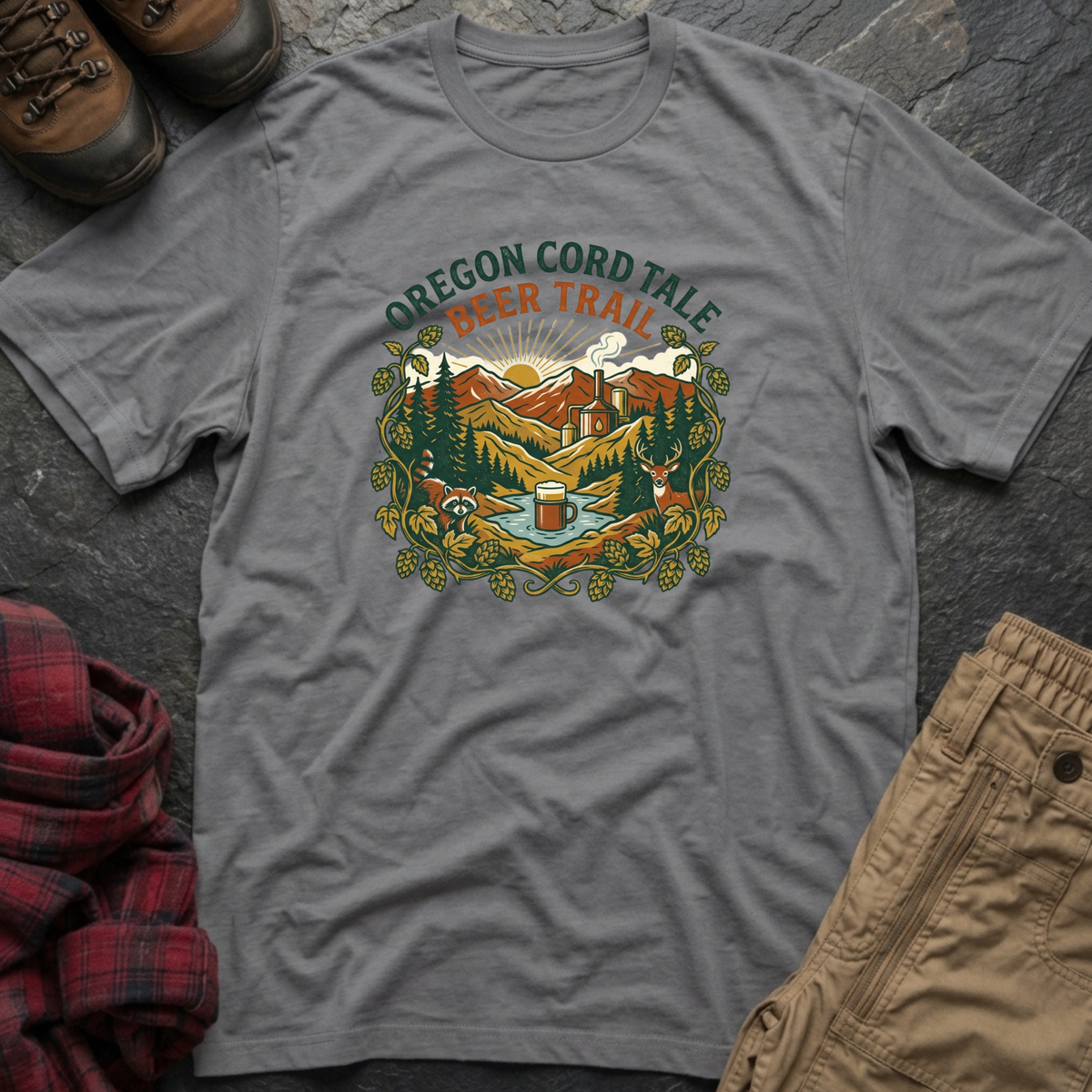 Oregon Cord Tale Beer Trail T-Shirt