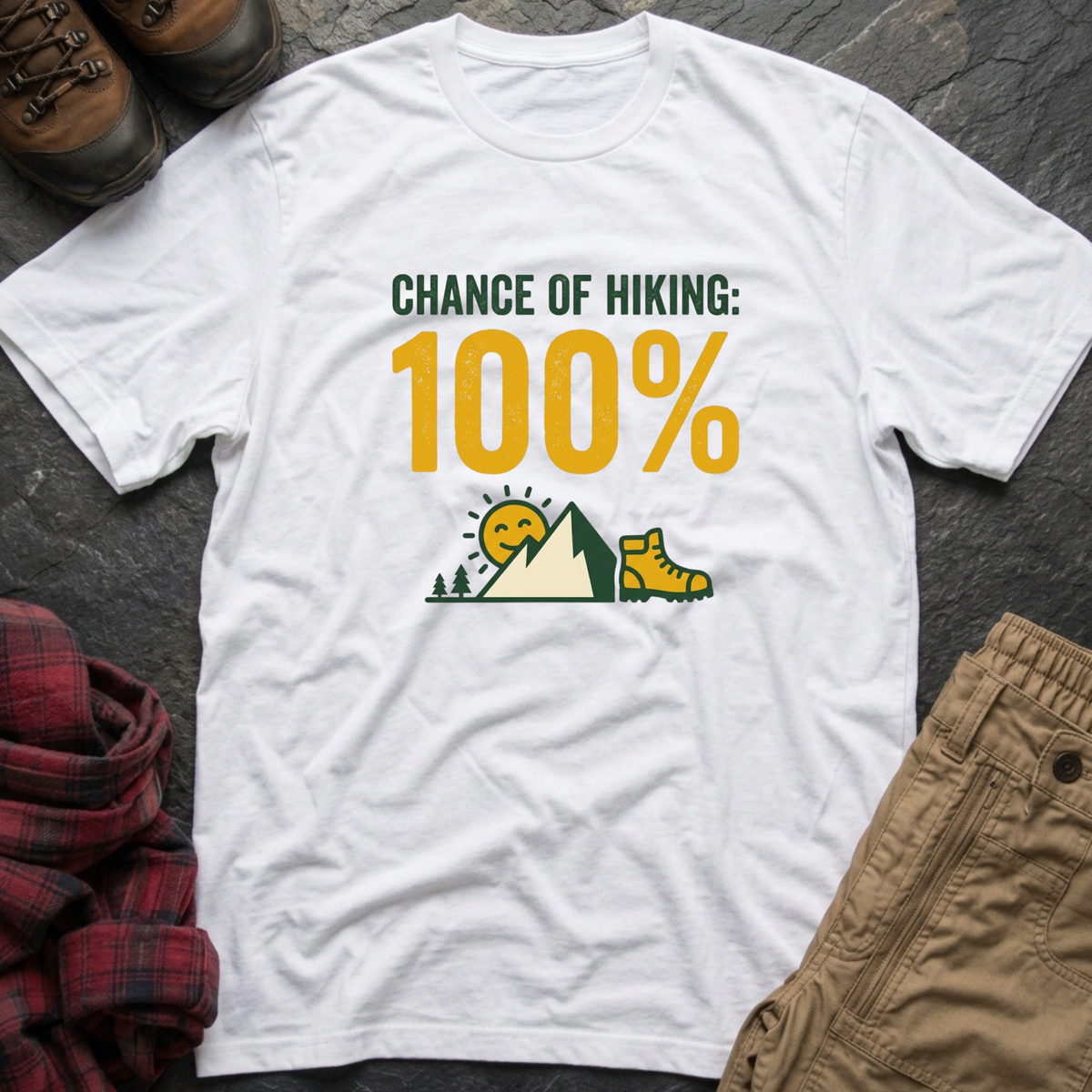 Chance Of Hiking 100% T-Shirt
