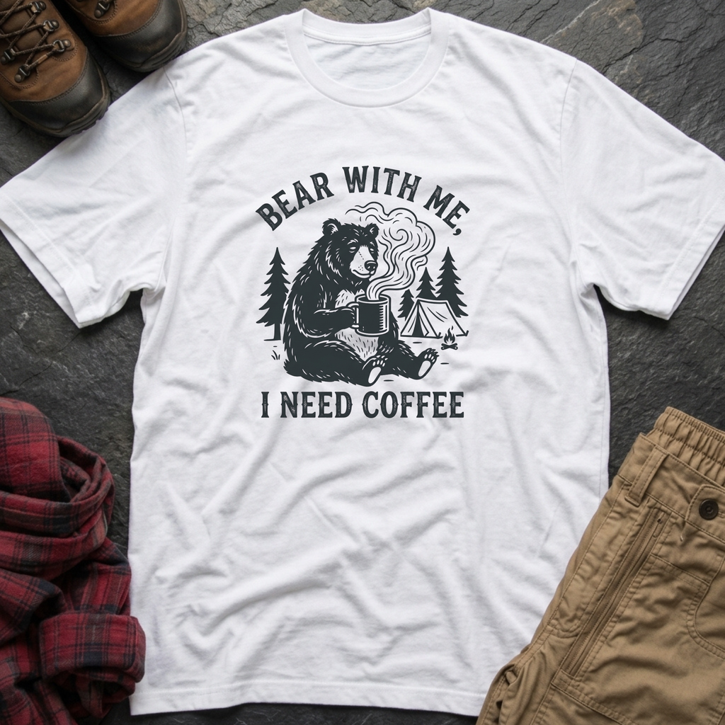 Bear With Me I Need Coffee T-Shirt
