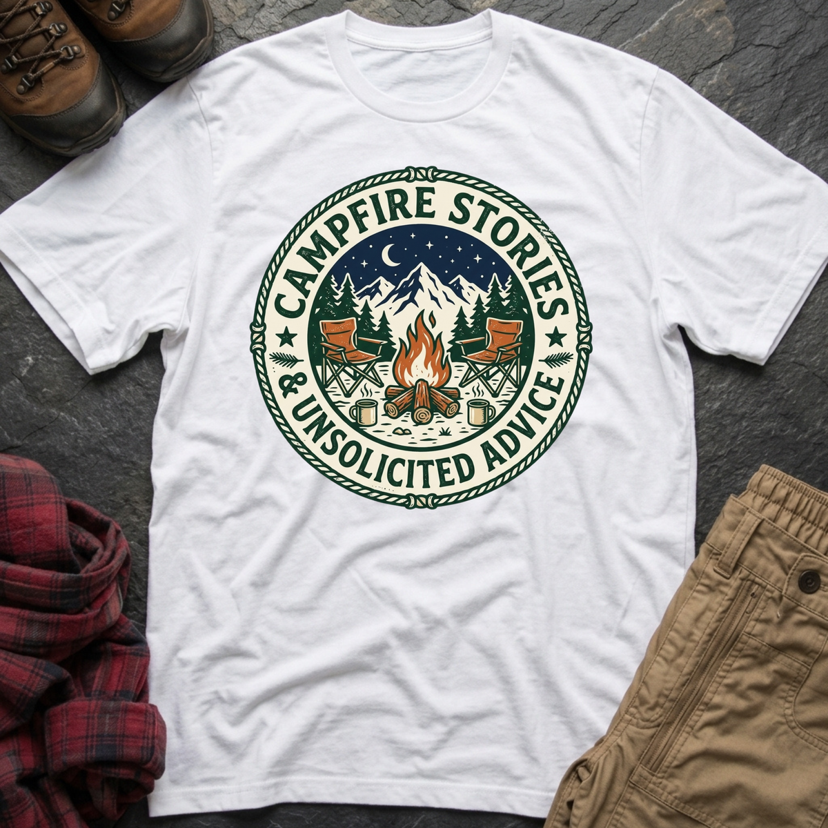 Campfire Stories & Unsolicited Advice T-Shirt