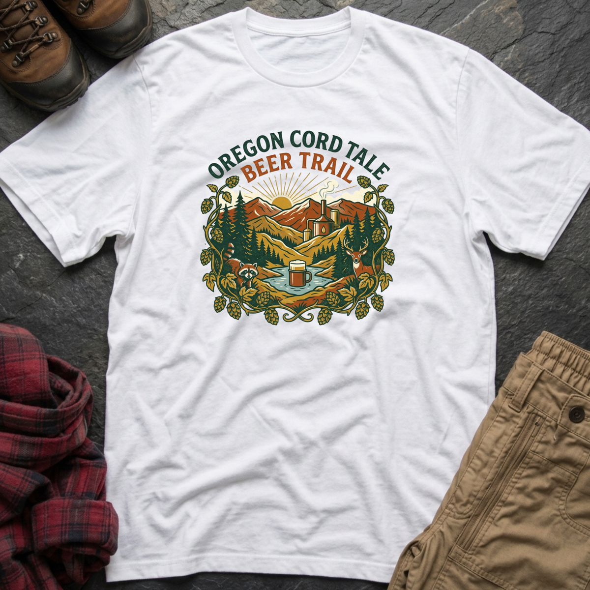 Oregon Cord Tale Beer Trail T-Shirt