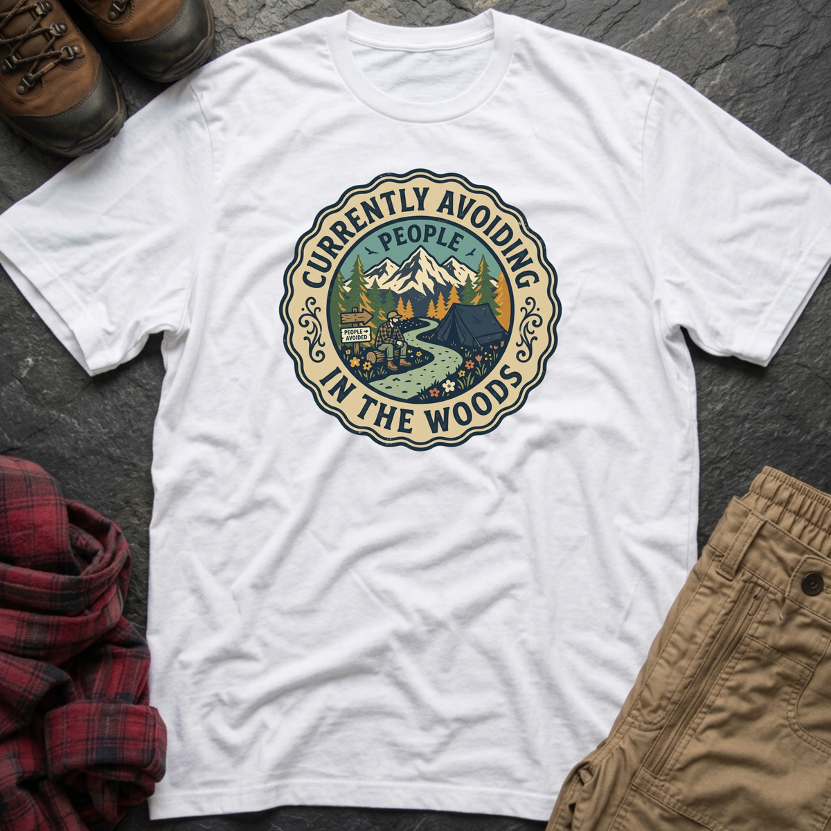 Currently Avoiding People In The Woods T-Shirt
