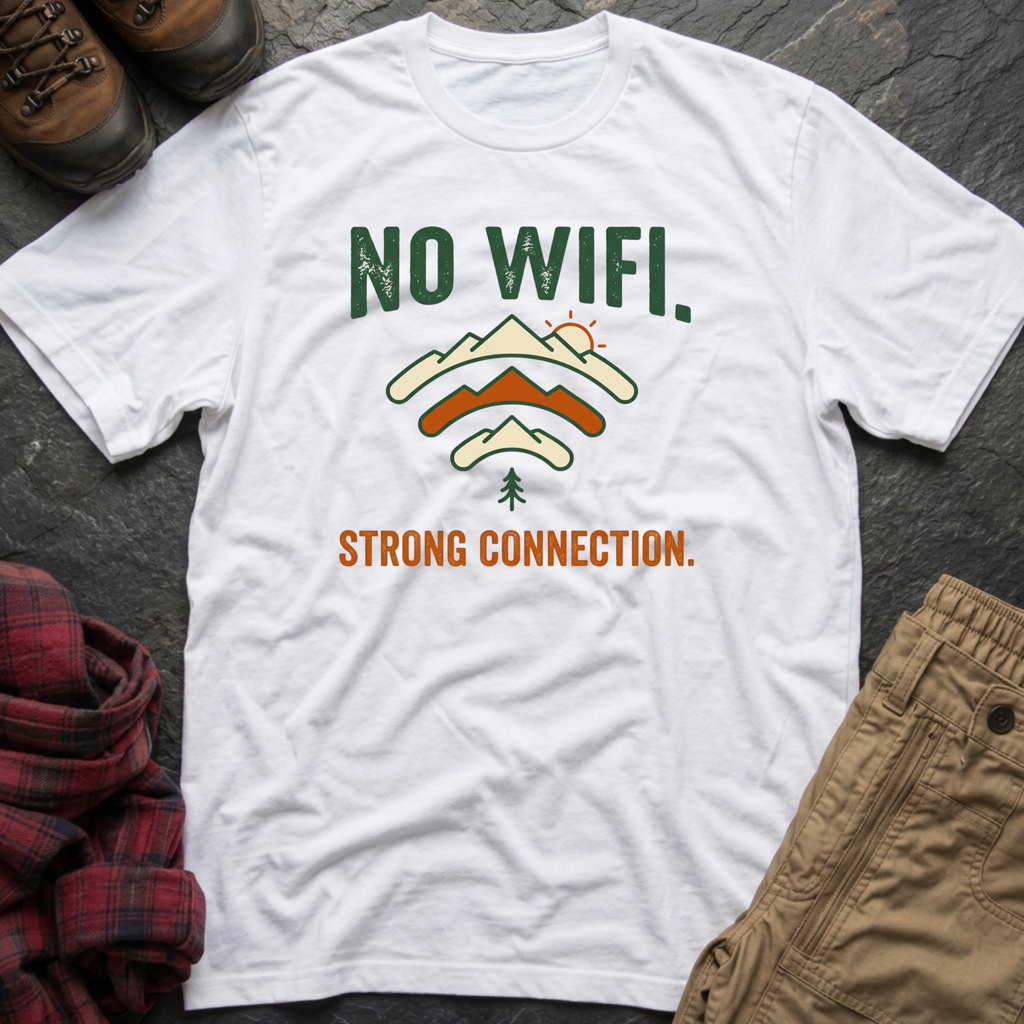 No WIFI Strong Connection T-Shirt